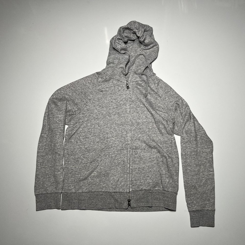 Light Heather Grey Zip Up Hoodie Unisex Size M